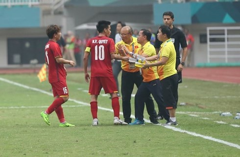 Thua trận nhưng Olympic Việt Nam vẫn để lại ấn tượng đẹp (Ảnh: Ngọc Duy).