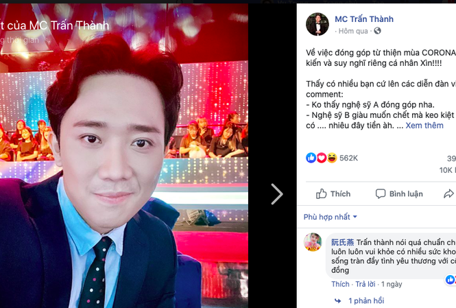 Giữa ồn ào làm từ thiện của Trấn Thành, diễn viên Nhật Cường lên tiếng