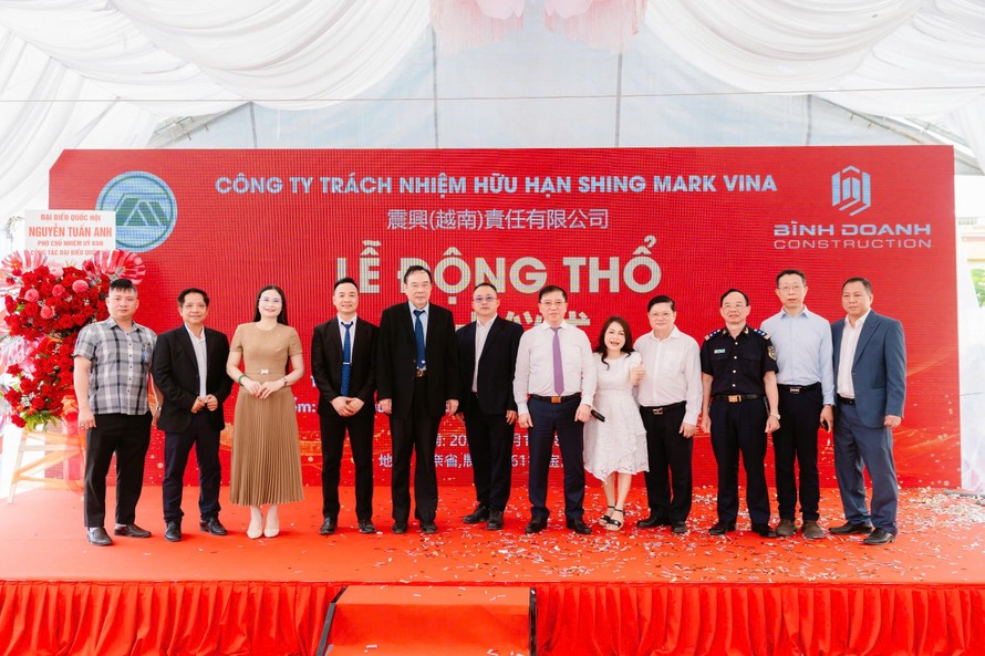Lễ động thổ dự án mới của Công ty TNHH Shing Mark Vina thành công tốt đẹp