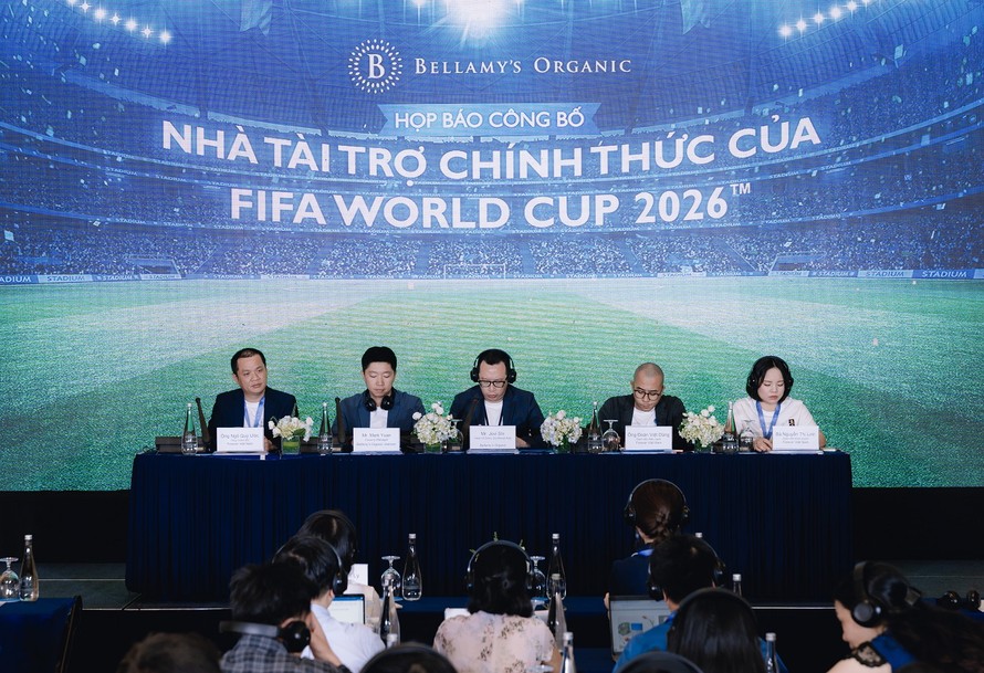 Toàn cảnh buổi họp báo công bố Bellamy’s Organic là Nhà tài trợ chính thức của FIFA World Cup 2026™ 