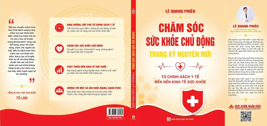 Hình ảnh bìa sách "Chăm sóc sức khỏe chủ động trong kỷ nguyên mới - Từ chính sách y tế đến nền kinh tế sức khỏe"