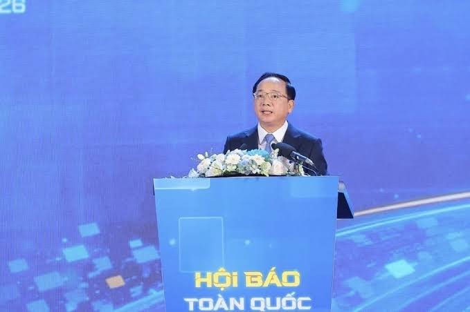 Đồng chí Trịnh Văn Quyết - Ủy viên Bộ Chính trị, Bí thư Trung ương Đảng, Trưởng ban Tuyên giáo và Dân vận Trung ương tại Lễ Khai mạc Hội Báo toàn quốc năm 2026.