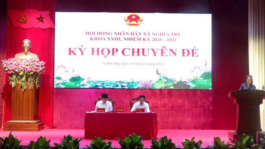 Quang cảnh kỳ họp thứ 3, HĐND xã Nghĩa Trụ khóa XXIII, nhiệm kỳ 2026-2031.