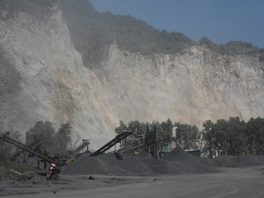 Hoạt động khai thác mỏ trên địa bản tỉnh Quảng Trị. (Ảnh: Hoàng Anh)