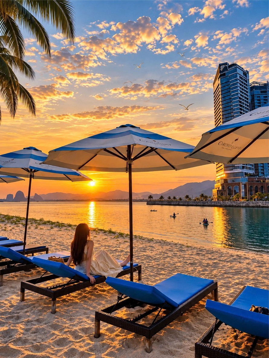 Vừa khai trương, tổ hợp 5 sao ở Vân Đồn đã gây choáng váng cho du khách chỉ bằng một ánh hoàng hôn