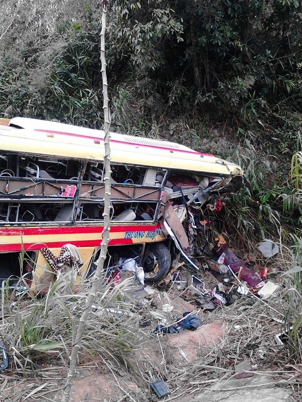 Hiện trường vụ tai nạn.