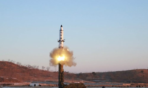 Một vụ thử tên lửa của Triều Tiên. Ảnh: KCNA