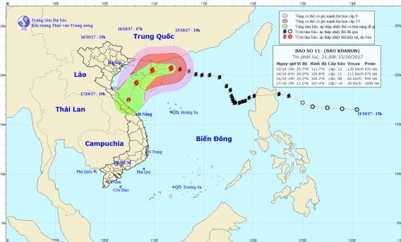 Bão số 11 nhanh chóng suy yếu thành áp thấp nhiệt đới