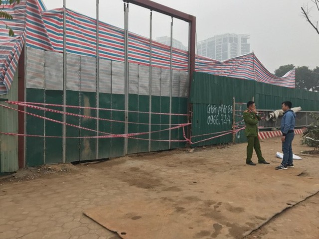 Công trường xảy ra tai nạn đã bị phong tỏa. Ảnh: Dân trí