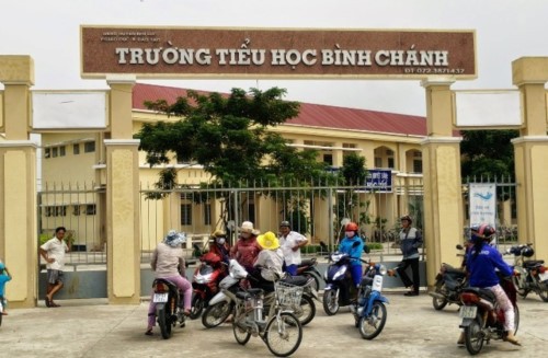 Trường Tiểu học Bình Chánh - nơi xảy ra sự việc. Ảnh: Vietnamnet