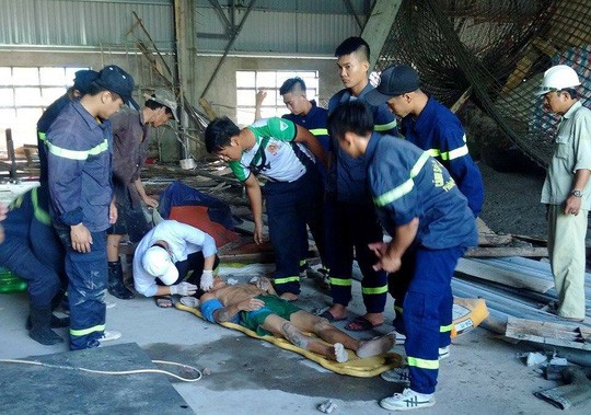 Hiện trường vụ tai nạn. Ảnh: NLĐ