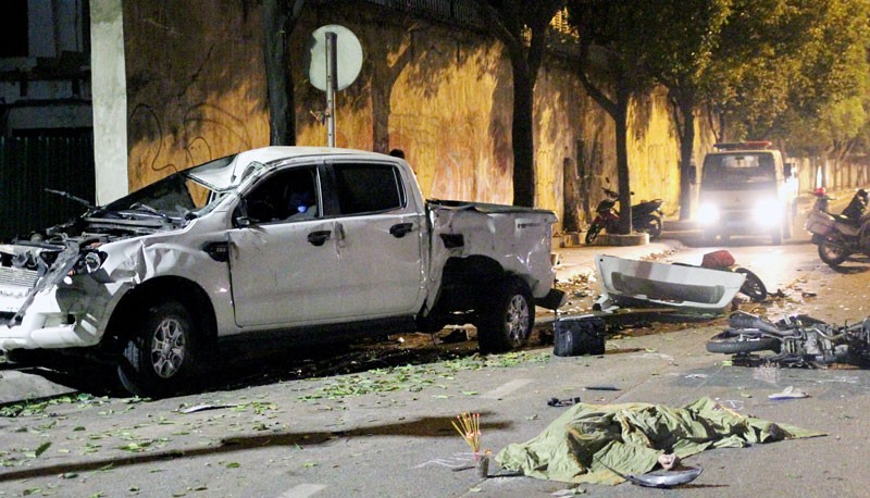 Chiếc xe "điên" gây tai nạn. Ảnh: Vietnamnet