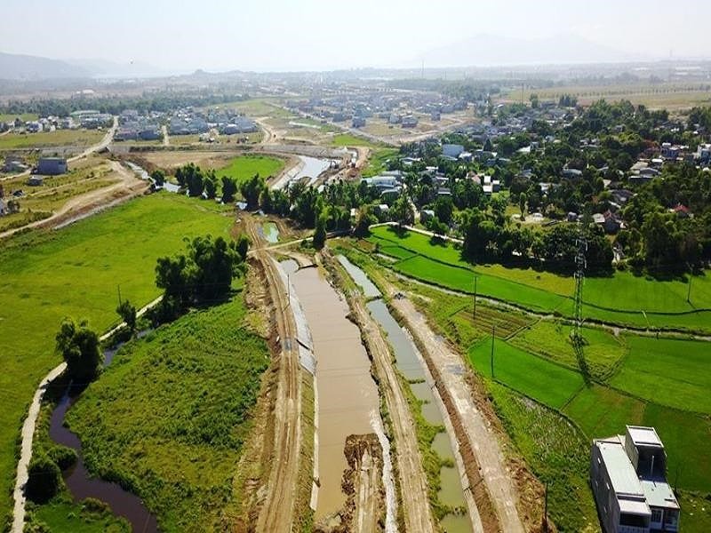 Dự án kênh thoát lũ tại xã Hòa Liên. 