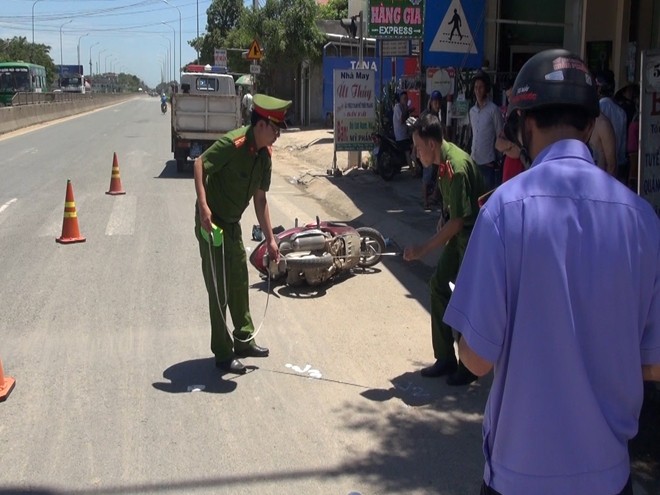 Hiện trường vụ tai nạn. Ảnh: CAND