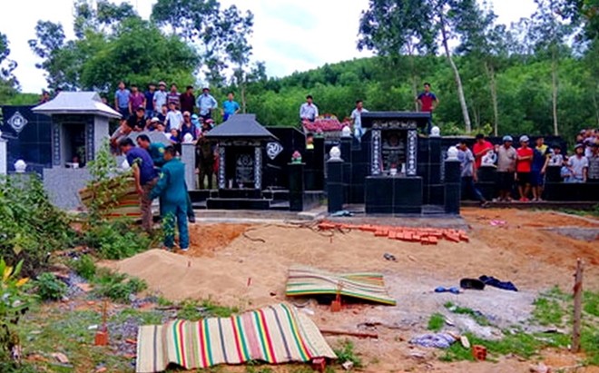 Hiện trường vụ án mạng. Ảnh: CAND