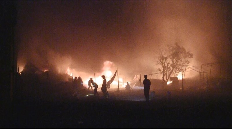 Hiện trường vụ hỏa hoạn. Ảnh: PLO