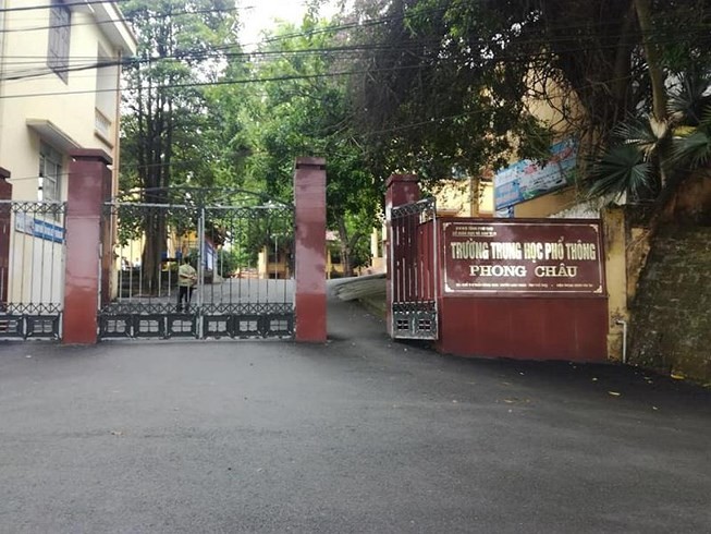 Trường THPT Phong Châu. Ảnh: PLO