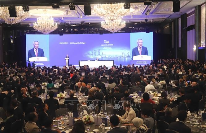 Quang cảnh lễ khai mạc Đối thoại Shangri-La lần thứ 18. Ảnh: TTXVN