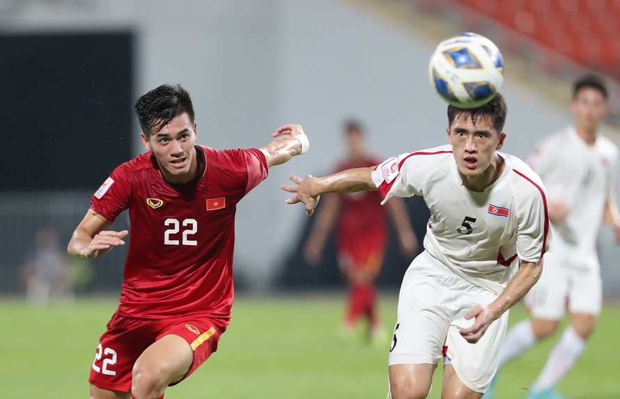 Tiền đạo Nguyễn Tiến Linh ghi bàn thắng duy nhất cho U23 Việt Nam tại giải đấu năm nay. Ảnh: VFF