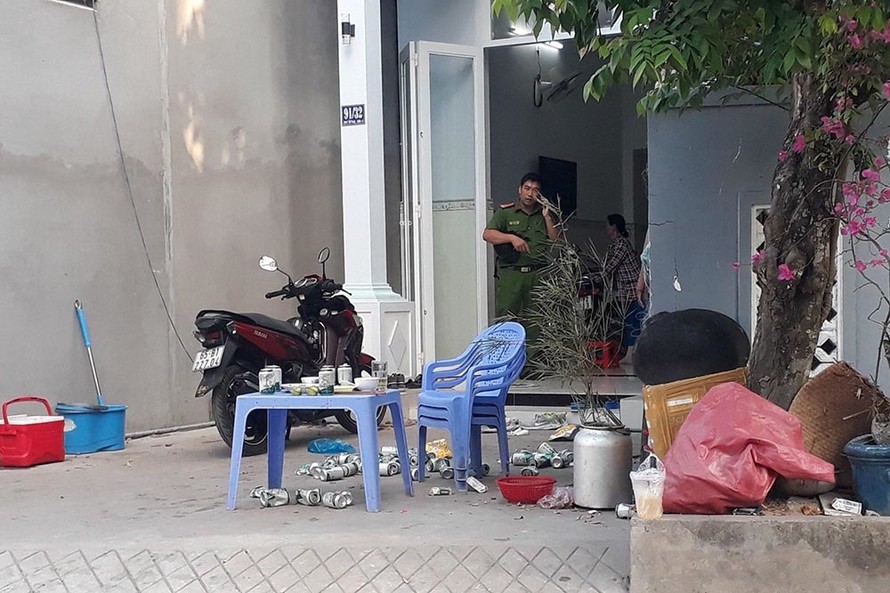 Hiện trường vụ án mạng. Ảnh: VietNamNet