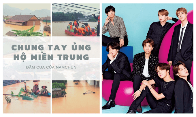 Người hâm mộ nhóm nhạc BTS tại Việt Nam đi đầu trong hoạt động quyên góp cho miền Trung