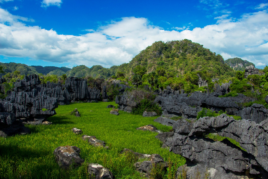 Công viên địa chất toàn cầu Maros Pangkep của Indonesia. Ảnh: Getty