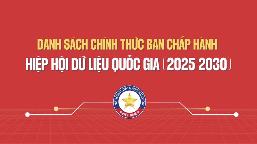 Danh sách 62 thành viên Ban chấp hành Hiệp hội Dữ liệu quốc gia nhiệm kỳ 2025 - 2030