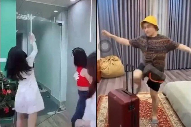 Những nhân vật trong clip có hành động kỳ thị Đà Nẵng. Ảnh chụp màn hình.