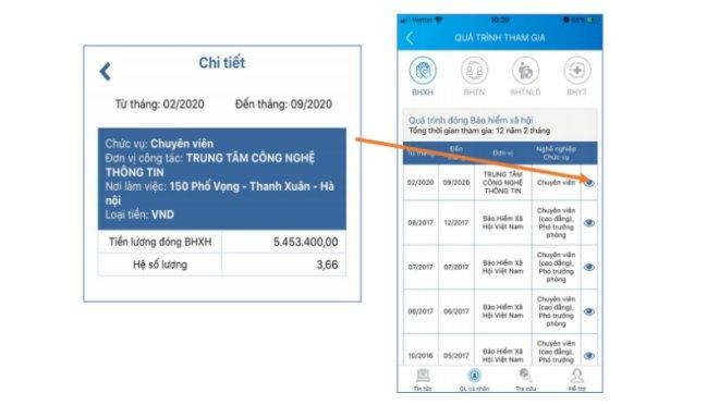 Chủ động theo dõi quá trình thụ hưởng chính sách BHXH, BHYT trên ứng dụng VssID