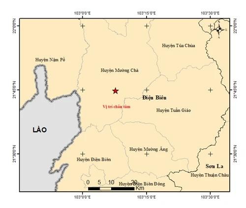 Điện Biên: Động đất độ lớn 5.0 tại Mường Chà, mức gây rủi ro thiên tai