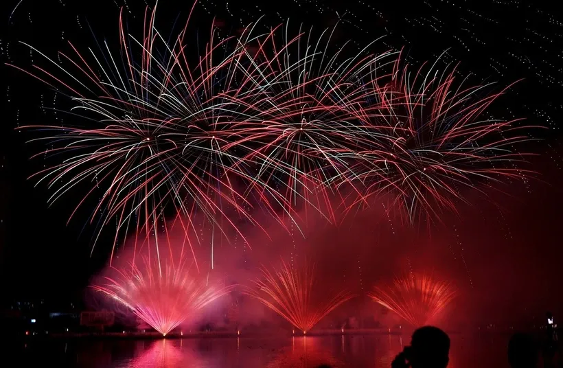 Màn trình diễn mang tên “Stardust” của đội pháo hoa đến từ Canada. Ảnh: Quốc Dũng/TTXVN.