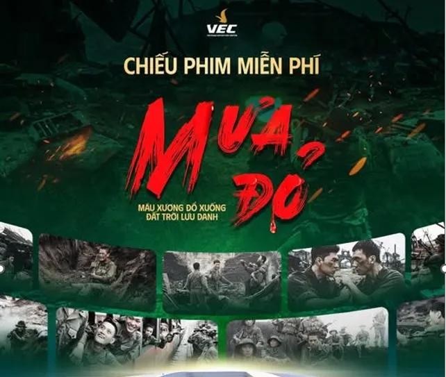 Phim “Mưa đỏ” và “Tử chiến trên không” của điện ảnh Việt Nam được chiếu miễn phí tại Hội chợ mùa Thu
