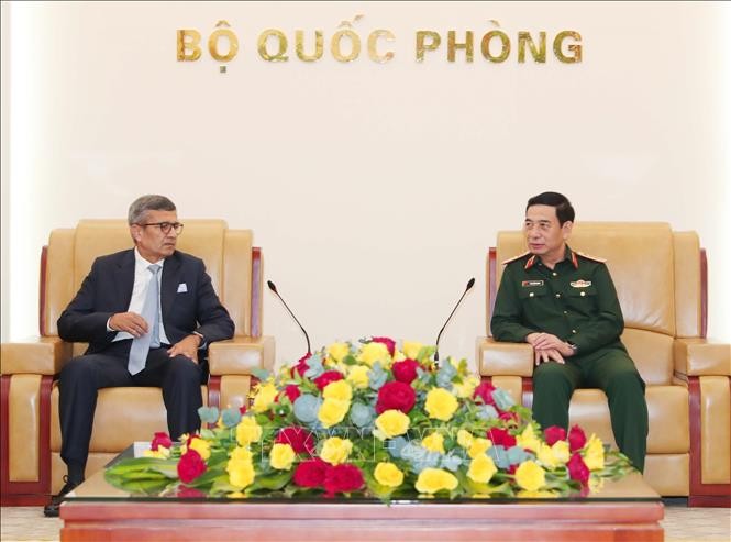 Đại tướng Phan Văn Giang tiếp Thư ký Quốc phòng Ấn Độ Rajesh Kumar Singh