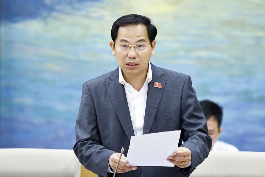 Tổng thư ký Quốc hội, Chủ nhiệm Văn phòng Quốc hội Lê Quang Mạnh phát biểu. Ảnh: Doãn Tấn/TTXVN