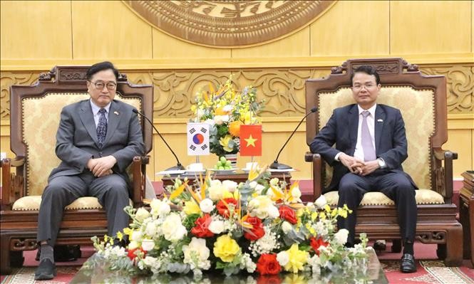 Chủ tịch Quốc hội Hàn Quốc thăm, làm việc tại Ninh Bình