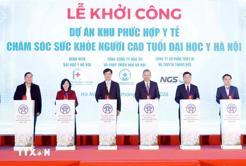 Tổng Bí thư Tô Lâm dự khởi công Dự án Khu phức hợp Y tế - Chăm sóc sức khỏe người cao tuổi Đại học Y Hà Nội