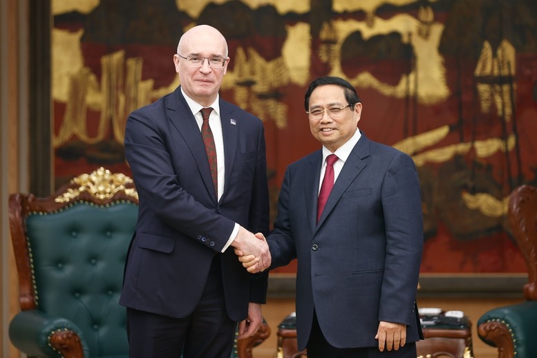 Thủ tướng Phạm Minh Chính tiếp Tổng Giám đốc Hãng thông tấn TASS của Liên bang Nga