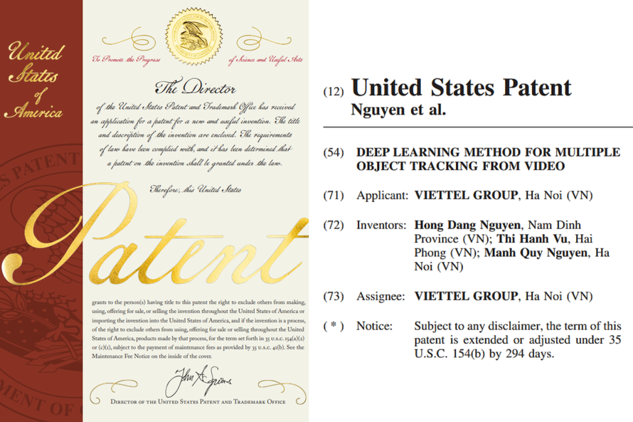 Viettel AI được USPTO cấp bằng sáng chế cho phương pháp theo vết đa đối tượng từ video sử dụng công nghệ trí tuệ nhân tạo.