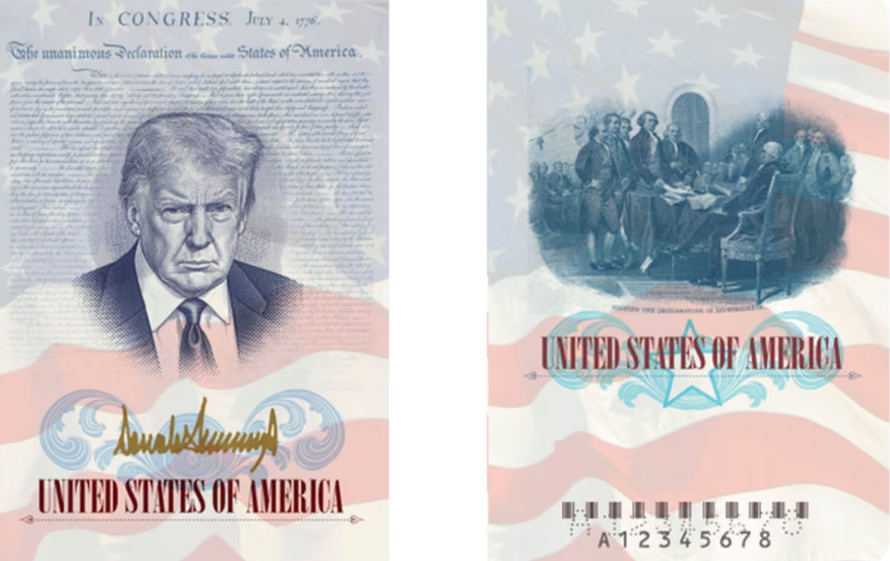 Mỹ sẽ phát hành giới hạn hộ chiếu in hình Tổng thống Donald Trump