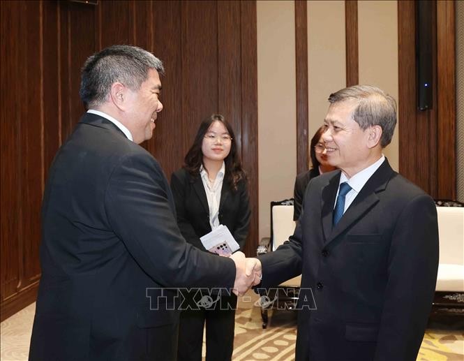 Trưởng ban Nội chính Trung ương tiếp Phó Lãnh đạo đảng Dân chủ Thái Lan