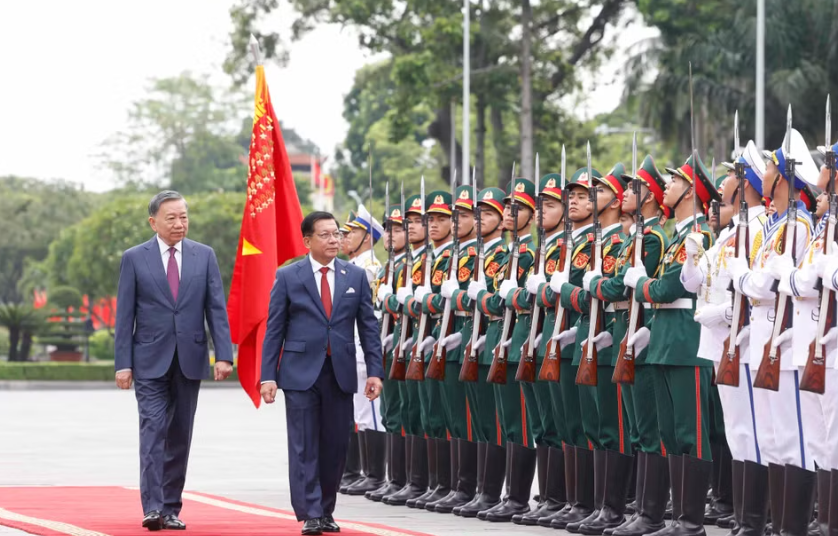 Tổng Bí thư, Chủ tịch nước Tô Lâm chủ trì Lễ đón chính thức Tổng thống Myanmar thăm chính thức Việt Nam