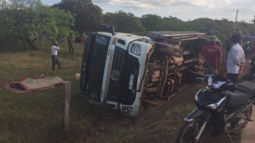 Hiện trường xảy ra vụ tai nạn.