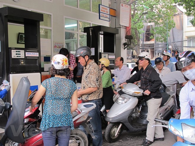 Một trong những điểm bán xăng, dầu của Petrolimex. (Ảnh: Đức Duy/Vietnam+)