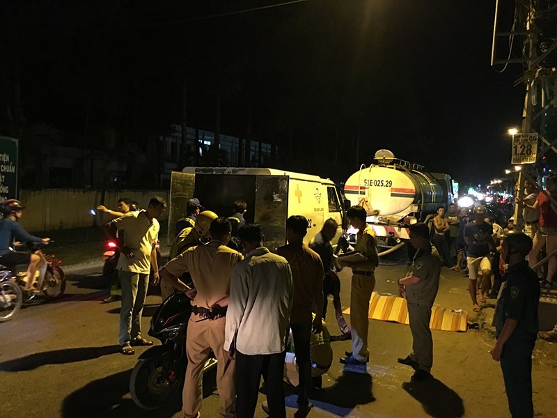 Hiện trường vụ tai nạn.