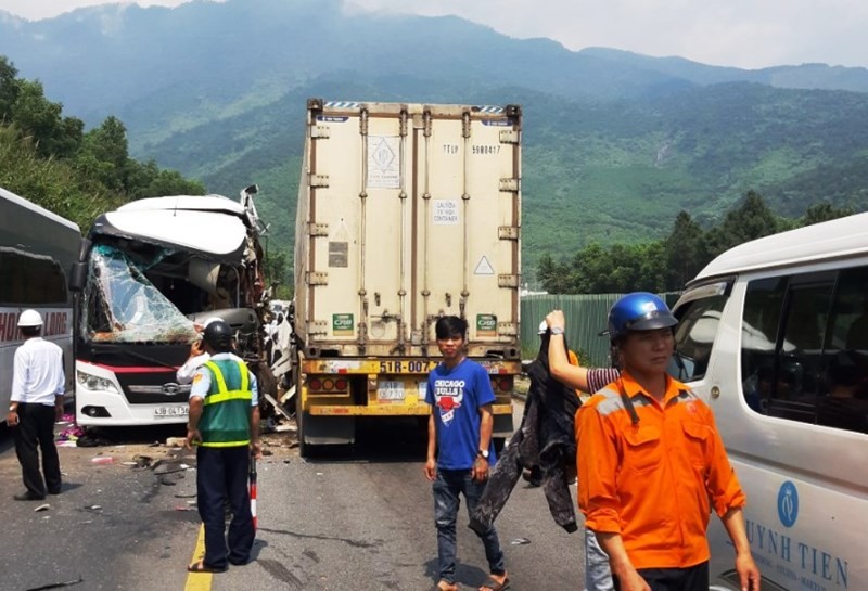 Hiện trường vụ tai nạn.