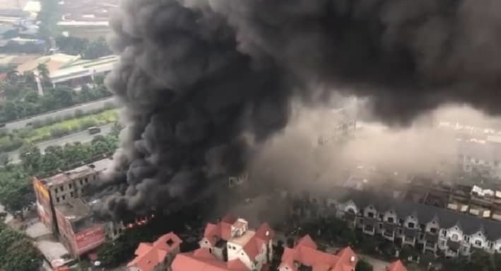 Hiên trường vụ cháy.