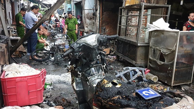 Hiện trường vụ cháy.