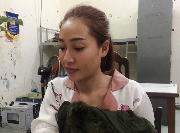 Đối tượng Hân tại cơ quan công an. - Ảnh: Pháp luật TP. HCM