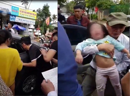 2 cháu bé mắc kẹt trong ô tô vì bố quên chìa khóa.