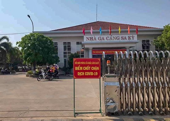 Nhà ga Cảng Sa Kỳ trở thành “chốt chặn” phòng chống lây nhiễm Covid-19 ra đảo Lý Sơn. - Ảnh: Thông tin đảo Lý Sơn